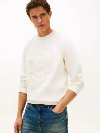 Felpa in maglia Intechno con logo Club tono su tono