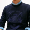 Felpa in maglia Intechno con logo Club tono su tono Felpa in maglia Intechno con logo Club tono su tono