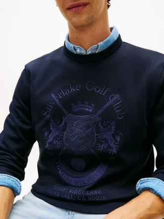 Felpa in maglia Intechno con logo Club tono su tono