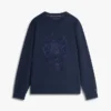 Felpa in maglia Intechno con logo Club tono su tono Felpa in maglia Intechno con logo Club tono su tono