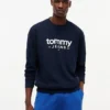 Felpa in pelle scamosciata con logo Tommy Jeans Felpa in pelle scamosciata con logo Tommy Jeans