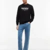 Felpa in pelle scamosciata con logo Tommy Jeans Felpa in pelle scamosciata con logo Tommy Jeans