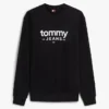 Felpa in pelle scamosciata con logo Tommy Jeans Felpa in pelle scamosciata con logo Tommy Jeans