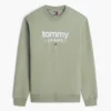 Felpa in pelle scamosciata con logo Tommy Jeans Felpa in pelle scamosciata con logo Tommy Jeans