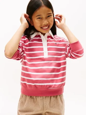 Felpa polo a righe per bambini