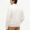 Felpa polo con logo floreale e zip a un quarto Felpa polo con logo floreale e zip a un quarto