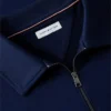 Felpa polo con logo floreale e zip a un quarto Felpa polo con logo floreale e zip a un quarto