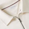 Felpa polo con logo floreale e zip a un quarto Felpa polo con logo floreale e zip a un quarto