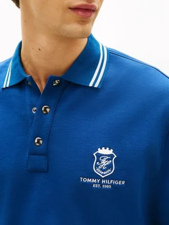 Felpa polo da rugby con stemma monogramma