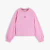 Felpa raglan con bandiera tono su tono per bambina Felpa raglan con bandiera tono su tono per bambina