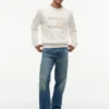 Felpa raglan con logo bandiera e interno spazzolato Felpa raglan con logo bandiera e interno spazzolato