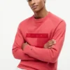 Felpa raglan con logo bandiera e interno spazzolato Felpa raglan con logo bandiera e interno spazzolato