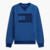 Felpa raglan con logo bandiera tinta in indaco Felpa raglan con logo bandiera tinta in indaco