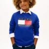 Felpa raglan con logo Tommy Flag per bambini Felpa raglan con logo Tommy Flag per bambini