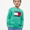 Felpa raglan con logo Tommy Flag per bambini Felpa raglan con logo Tommy Flag per bambini