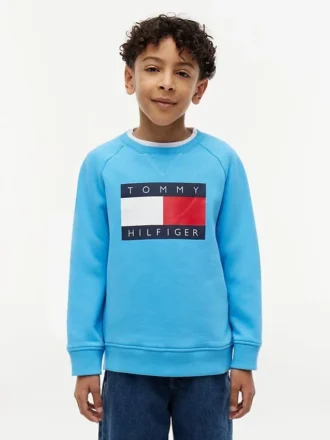 Felpa raglan con logo Tommy Flag per bambini