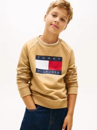 Felpa raglan con logo Tommy Flag per bambini