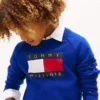 Felpa raglan con logo Tommy Flag per bambini Felpa raglan con logo Tommy Flag per bambini