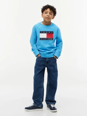 Felpa raglan con logo Tommy Flag per bambini