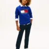 Felpa raglan con logo Tommy Flag per bambini Felpa raglan con logo Tommy Flag per bambini