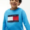 Felpa raglan con logo Tommy Flag per bambini Felpa raglan con logo Tommy Flag per bambini