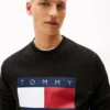 Felpa Tommy Jeans con grande logo bandiera Felpa Tommy Jeans con grande logo bandiera