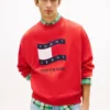 Felpa Tommy Jeans con logo Wavy Flag Felpa Tommy Jeans con logo Wavy Flag