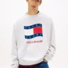 Felpa Tommy Jeans con logo Wavy Flag Felpa Tommy Jeans con logo Wavy Flag
