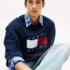 Felpa Tommy Jeans con logo Wavy Flag Felpa Tommy Jeans con logo Wavy Flag