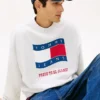 Felpa Tommy Jeans con logo Wavy Flag Felpa Tommy Jeans con logo Wavy Flag