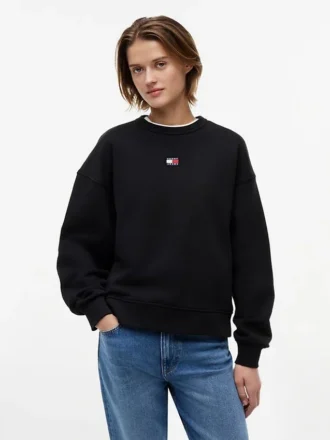 Felpa Tommy Jeans dal taglio squadrato