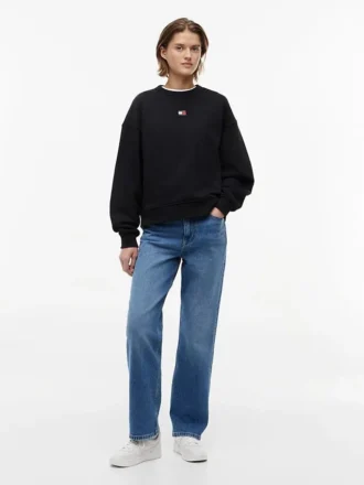 Felpa Tommy Jeans dal taglio squadrato