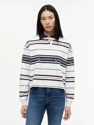 Felpa Tommy Jeans Relaxed Rugby