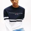 Felpa Tommy Logo Colorblock Felpa Tommy Logo Colorblock