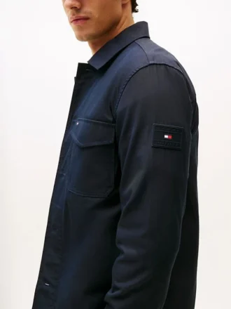Giacca camicia in twill