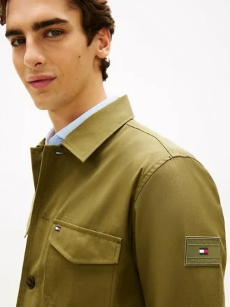 Giacca camicia in twill