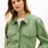 Giacca-camicia utility oversize in twill Giacca-camicia utility oversize in twill