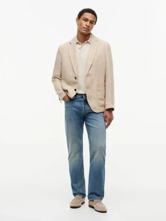 Giacca casual in lino tinto in capo