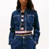 Giacca corta in denim con zip Tommy Jeans Giacca corta in denim con zip Tommy Jeans