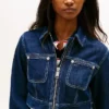 Giacca corta in denim con zip Tommy Jeans Giacca corta in denim con zip Tommy Jeans