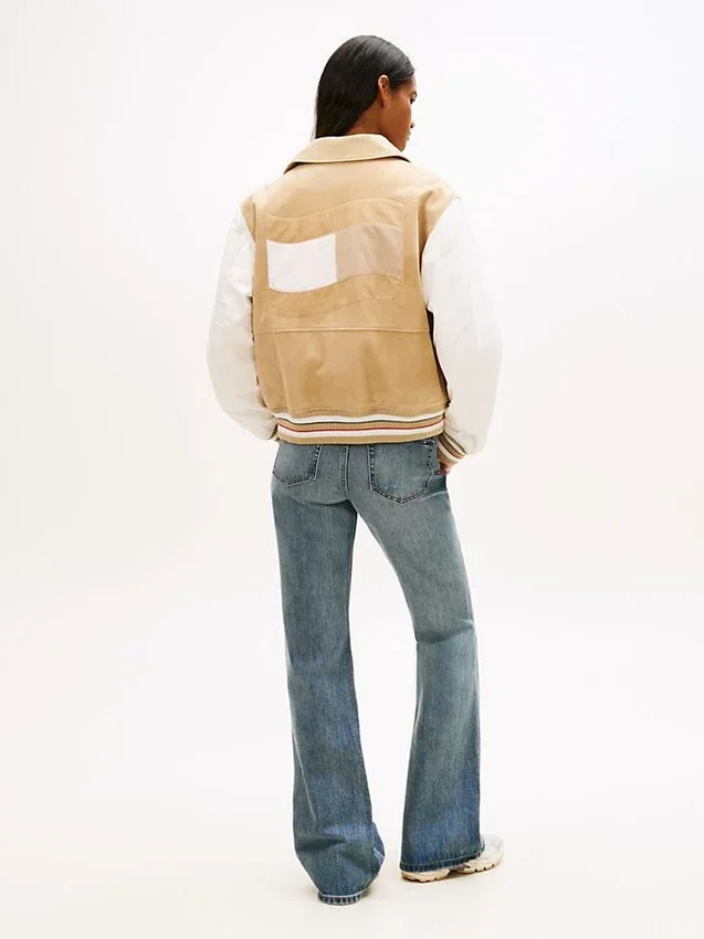 Giacca da college in pelle scamosciata Tommy Jeans Giacca da college in pelle scamosciata Tommy Jeans