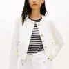 Giacca da donna in denim bianco Giacca da donna in denim bianco