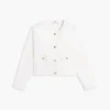 Giacca da donna in denim bianco Giacca da donna in denim bianco