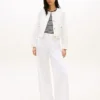 Giacca da donna in denim bianco Giacca da donna in denim bianco