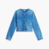 Giacca da donna in denim con lavaggio medio Giacca da donna in denim con lavaggio medio