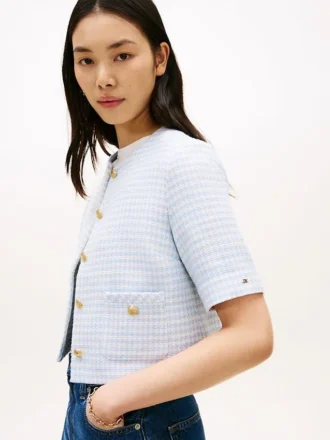Giacca da donna in tweed a maniche corte