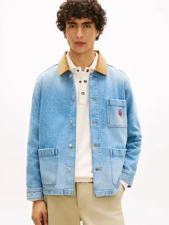 Giacca da lavoro in denim dal taglio morbido Giacca da lavoro in denim dal taglio morbido