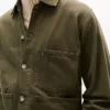 Giacca da lavoro in denim tinta in capo