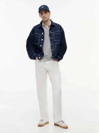 Giacca da ranch in denim lavaggio scuro Tommy Jeans