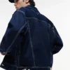 Giacca da ranch in denim lavaggio scuro Tommy Jeans Giacca da ranch in denim lavaggio scuro Tommy Jeans